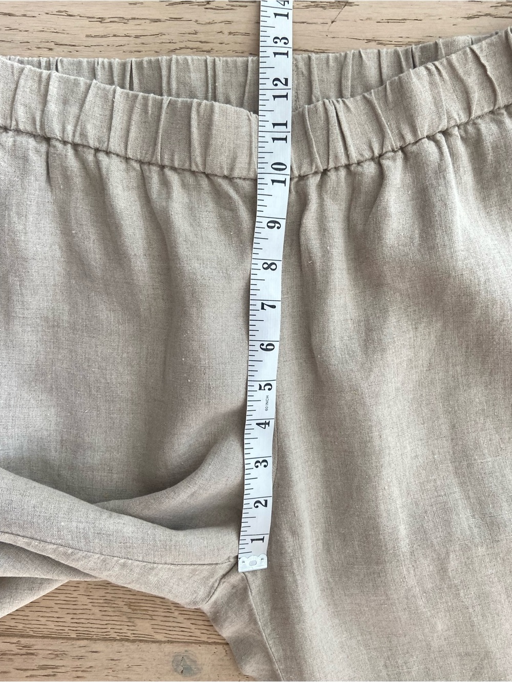 EILEEN FISHER Organic Linen Lantern Pants Petite Medium Natural Pull-On EUC - Picture 8 of 9